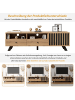 ABRIHOME TV-Schrank mit 2 Schubladen in Holzfarbe 150*38*44cm