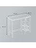 VASAGLE Bartisch Barnet in Braun-Schwarz - (B)40 x (H)90 x (T)110 cm