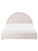 Beliani Doppelbett MOUZON in Beige - (W) 156 x (H) 108 x (L) 219 cm