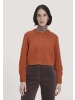 Hessnatur Strick Jacke Relaxed Cropped in rotorange