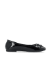 Bianco Ballerinas in BlackPatent