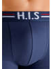 H.I.S Boxershorts in navy, blau, hellblau, weiß, schwarz