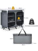 COSTWAY Campingschrank faltbar inkl. Tragetasche in Grau