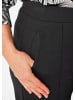 GOLDNER Elegante Jerseyhose mit Biese in schwarz