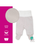 LaLoona Strampelhose 2er Pack - Stripes - Light Taupe - in weiss,beige