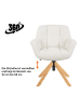 DUBI Möbel 2er-Set: Bürostuhl Mika-Iven in Creme - (B)65 x (H)82 x  (T)66 cm