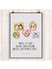 Mr. & Mrs. Panda Bild Igel Familie mit Spruch in Grau Pastell