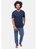 Ammann Schlafanzug Night & Home Cotton in Blau