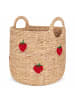 Greengate Korb STRAWBERRY Naturfarbig mit Erdbeeren 34x33 cm