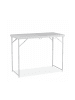 relaxdays Gartentisch in Weiß - (B)120 x (H)74 x (T)60 cm