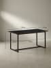 KADIMA DESIGN Esszimmertisch 160x80x76 cm Küchentisch in Marmor-Optik in Schwarz