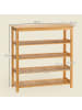 HOMCOM Schuhregal-80L x 29B x 82H cm-Naturholz