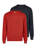 Redmond Pullover Basic in Rot / dunkelblau