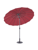 Beliani Marktschirm BAIA in Rot/Schwarz - (W) 255 x (H) 235 x (L) 255 cm