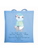 Mr. & Mrs. Panda Tragetasche Operationsassistentin Herz mit Spruch in Sky Blue