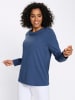 Sieh an! Langarm-Pullover in jeansblau
