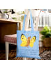 Mr. & Mrs. Panda Tote Bag Schmetterling Zitronenfalter mit Spruch in Sky Blue