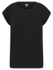 Urban Classics Urban Classics Damen Ladies Extended Shoulder Tee 2-Pack in black/white
