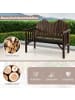 COSTWAY Gartenbank Holz 2-Sitzer in Braun