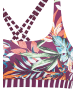 Venice Beach Bustier-Bikini-Top in bordeaux bedruckt