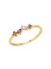 Amor Ring Silber 925, gelbvergoldet in pink