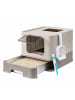 Feandrea Katzentoilette Boxal in Hellgrau-Dunkelgrau - (B)54.3 x (H)37.8 x (T)42.5 cm