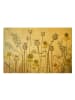 WALLART Leinwandbild Gold - Mohn und Helenium in Creme-Beige