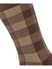 Burlington Buffalo Check Socke in Hazelnut