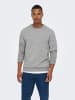 Only&Sons Basic Sweatshirt Langarm Pullover ohne Kapuze ONSCERES in Grau-2