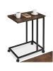 tectake Beistelltisch Luton 48 x 35 x 70 cm, Industrial Holz dunkel, rustikal