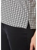 GOLDNER Jersey-Poloshirt ärmellos Jacquard in schwarz / weiß / gemustert