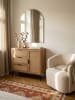 KADIMA DESIGN Kommode 80x82x36 cm Flurkommode Eiche-Dekor & Rattan, Sideboard mit