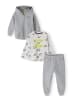 Minoti 3tlg. Outfit: Longsleeves & Hose Fly 7 in grau
