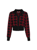 myMo ROCKS Cardigan in black burgundy