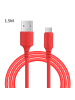 Platyne USB-Ladekabel USB-C / Samsung 1,50 Meter in Rot