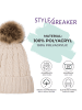 styleBREAKER Strick Bommelmütze in Rot