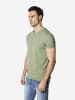 KOROSHI Basic baumwolle henley t-shirt in khaki