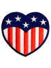 Catch the Patch Usa Herz America Flagge FahneApplikation Bügelbild inBlau