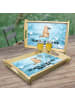 Mr. & Mrs. Panda Servierplatte Holz Schnabeltier Mut mit Spruch in OZeichenanblue