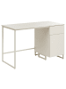 Beliani Schreibtisch LEXTON in Beige - (W) 120 x (H) 75 x (L) 60 cm