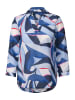 Cecil Lange Hemdbluse mit Print in Blau
