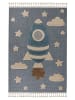 Kayoom Kinder Teppich Modena 416 in blau - rechteckig