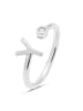 Luxenter Ring Alphabet aus 925er Sterlingsilber  verstellbar ALPHABET-Alphabet silver