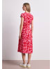 Street One Midi-Kleid mit Split Neck und Print in salsa red