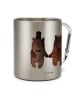 Mr. & Mrs. Panda Kaffeetasse Bär Heirat ohne Spruch in Silber
