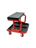 relaxdays Werkstatthocker in Schwarz/Rot - (B)36,5 x (H)37 x (T)38 cm