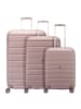Roncato Relife 4 Rollen Kofferset 3-teilig mit Dehnfalte in pink pastel
