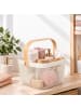 relaxdays Aufbewahrungskorb in Creme - (B)26x (H)17,5 x (T)24,5 cm