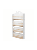 relaxdays Kinderbücherregal "Haus" in Weiß/ Natur - (B)60 x (H)130 x (T)15 cm