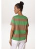 Aniston CASUAL T-Shirt in grün-camelfarben-wollweiß-anthrazit